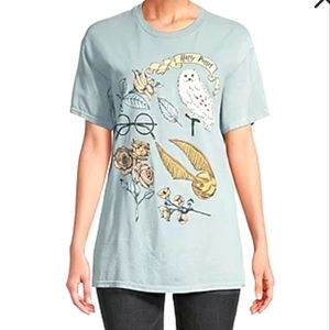 Harry Potter tee shirt Womens size medium blue NWT 100 % cotton